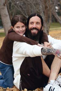 Brian Welch with his daughter