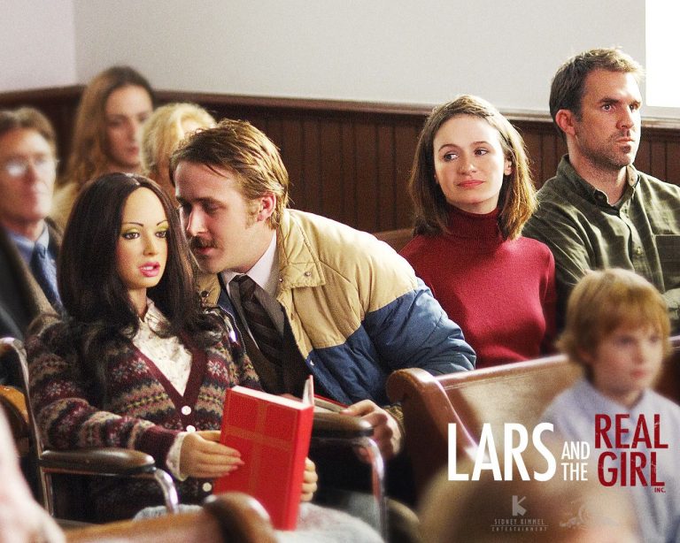 Lars (Ryan Gosling) and the Real Girl in Church