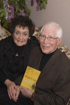 Ross Wightman with his book "Is a Pastor's Life Dull"