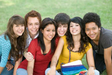 A group of teenagers