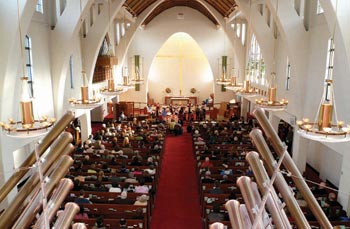 A view of the inside of St John's Anglican Church, Vancouver