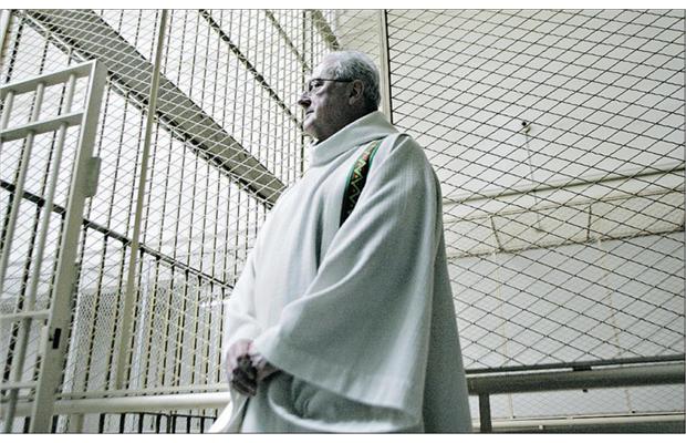 A clergyman in a prison