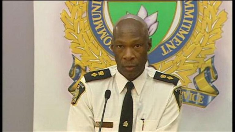 Devon Clunis, Winnipeg Police Chief addresses a press-conference