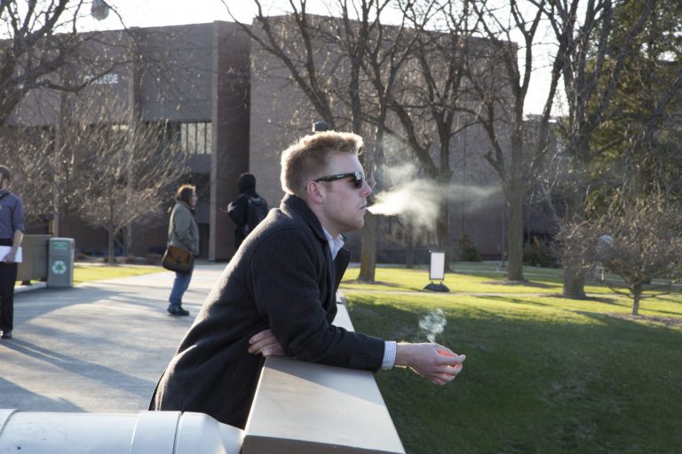 Man smoking a cigarette